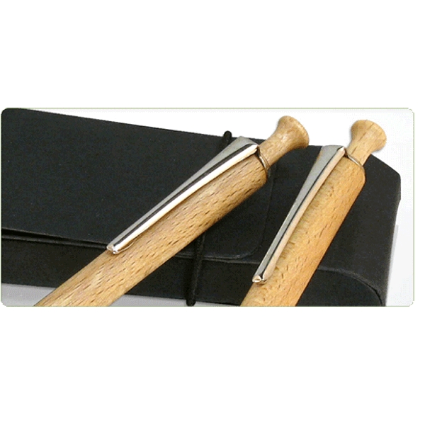 Albero pen and pencil in pouch made of recycled cardboard - FSC 100%